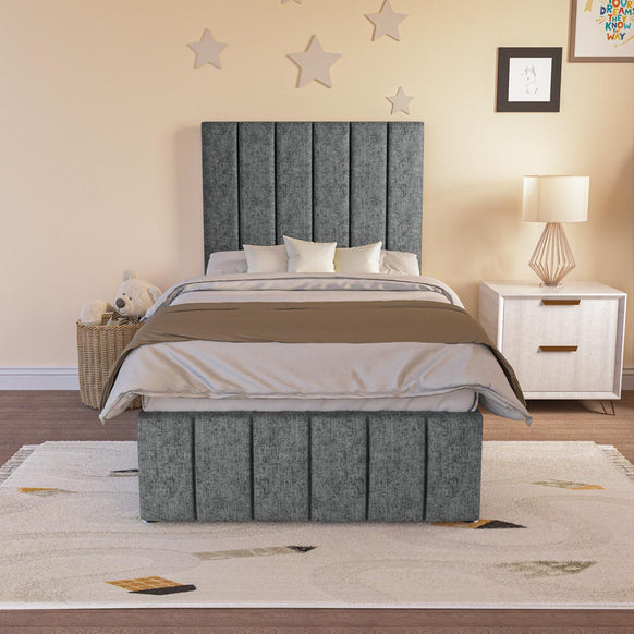 Sydney Kids Divan Bed - Charcoal Chenille
