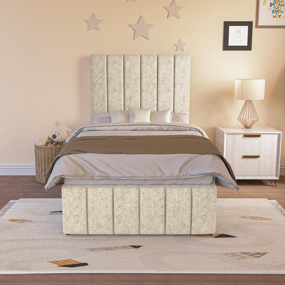 Sydney Kids Divan Bed - Cream Chenille