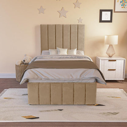 Sydney Kids Divan Bed - Mink Plush Velvet