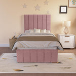 Sydney Kids Divan Bed - Pink Plush Velvet