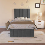 Sydney Kids Divan Bed - Steel Plush Velvet