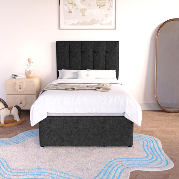 Tokyo Kids Divan Bed - Black Chenille