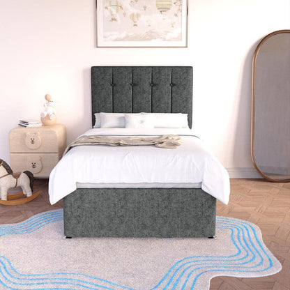 Tokyo Kids Divan Bed - Charcoal Chenille