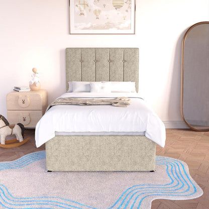 Prague Kids Divan Bed - Cream Chenille