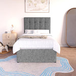 Prague Kids Divan Bed - Silver Chenille