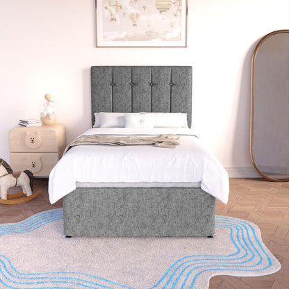 Tokyo Kids Divan Bed - Silver Chenille