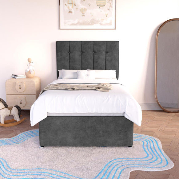Prague Kids Divan Bed - Charcoal Coniston