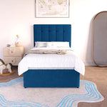 Prague Kids Divan Bed - Blue Plush Velvet