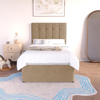 Prague Kids Divan Bed - Mink Plush Velvet