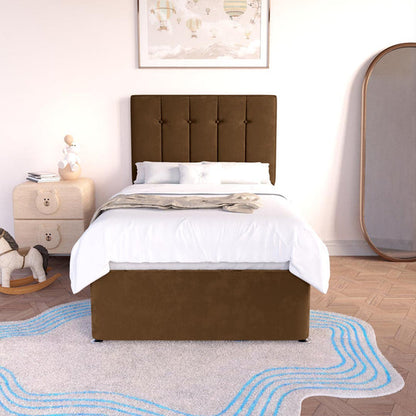 Prague Kids Divan Bed - Mocca Plush Velvet