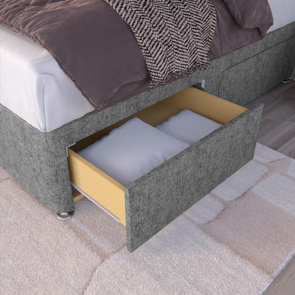 Dakar Kids Divan Bed - Silver Chenille