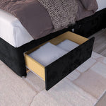 Dakar Kids Divan Bed - Black Plush Velvet