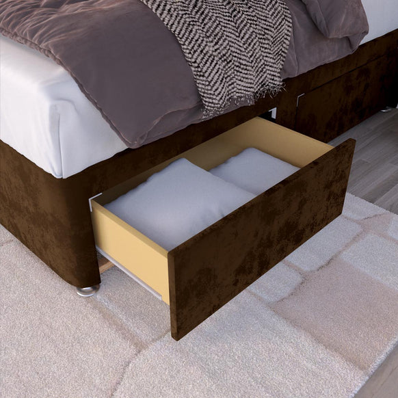 Dakar Kids Divan Bed - Mocca Plush Velvet