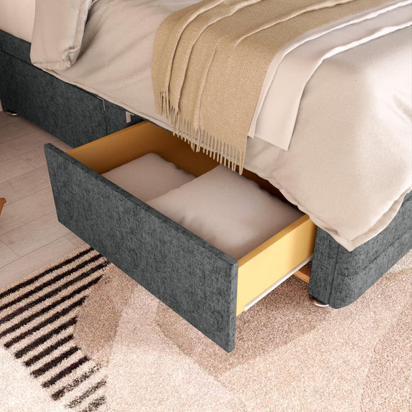 Havana Kids Divan Bed - Charcoal Chenille