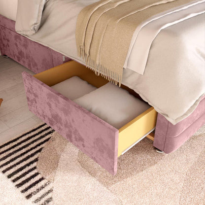 Havana Kids Divan Bed - Pink Plush Velvet