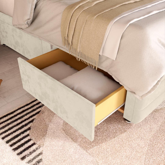 Havana Kids Divan Bed - Cream Plush Velvet