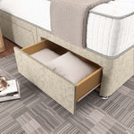 Kingston Divan Bed - Cream Chenille
