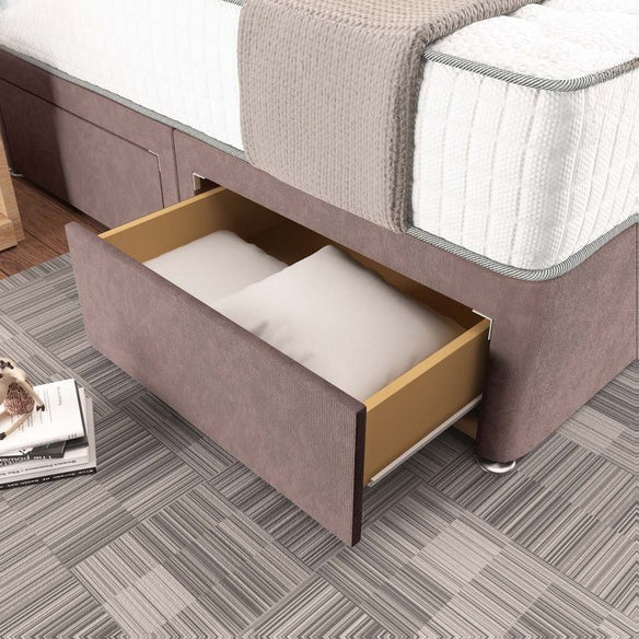 Kingston Divan Bed - Mauve Naples
