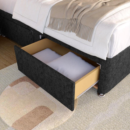 Lima Kids Divan Bed - Black Chenille