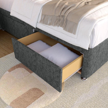 Lima Kids Divan Bed - Charcoal Chenille