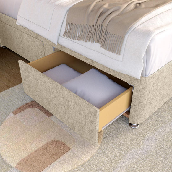 Lima Kids Divan Bed - Cream Chenille
