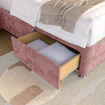 Lima Kids Divan Bed - Pink Plush Velvet