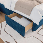 Seville Kids Chesterfield Divan Bed - Blue Coniston