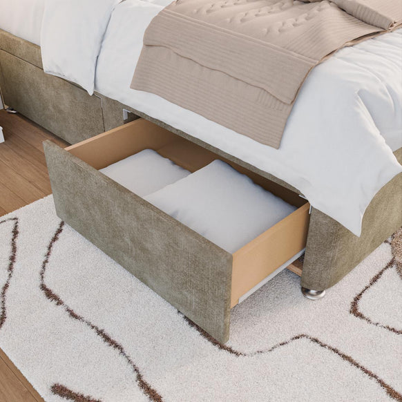 Seville Kids Chesterfield Divan Bed - Mink Coniston