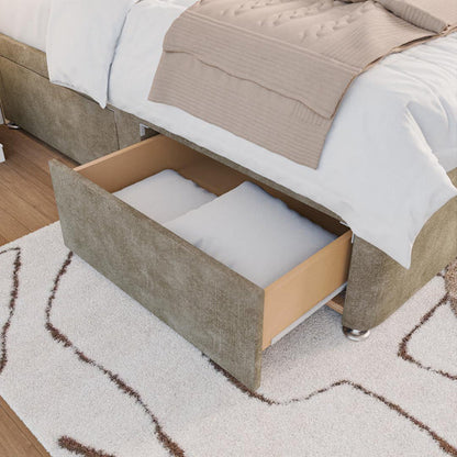 Seville Kids Chesterfield Divan Bed - Mink Coniston