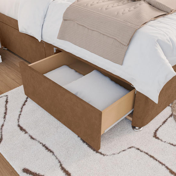Seville Kids Chesterfield Divan Bed - Mink Naples