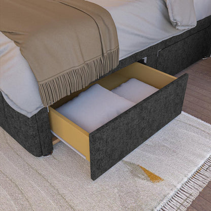 Sydney Kids Divan Bed - Black Chenille