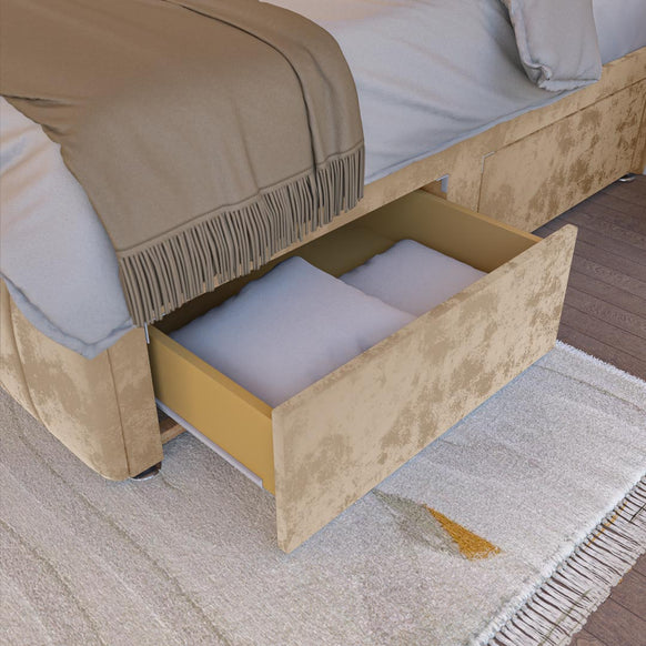 Sydney Kids Divan Bed - Mink Plush Velvet