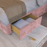 Sydney Kids Divan Bed - Pink Plush Velvet