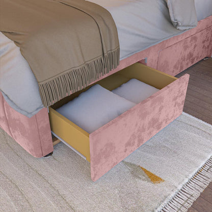Sydney Kids Divan Bed - Pink Plush Velvet
