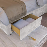 Sydney Kids Divan Bed - Silver Plush Velvet