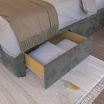 Sydney Kids Divan Bed - Steel Plush Velvet