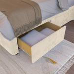 Sydney Kids Divan Bed - Cream Plush Velvet