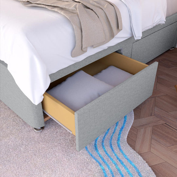 Prague Kids Divan Bed - Silver Linoso