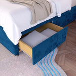 Tokyo Kids Divan Bed - Blue Plush Velvet