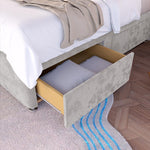 Tokyo Kids Divan Bed - Silver Plush Velvet