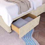 Tokyo Kids Divan Bed - Cream Plush Velvet