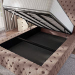 Ambassador Upholstered Ottoman Bed - Mauve Naples