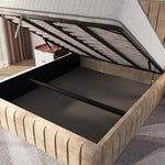 Milan Upholstered Ottoman Bed - Mink Coniston
