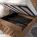 Melbourne Upholstered Ottoman Bed - Mink Naples