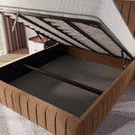 Milan Upholstered Ottoman Bed - Mink Naples