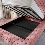 Ambassador Upholstered Ottoman Bed - Pink Coniston