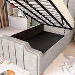 Washington Kids Upholstered Ottoman Bed - Seal Grey Naples