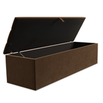 Athens Ottoman Storage Box - Mocca Plush Velvet