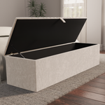 Sunrise Ottoman Storage Box - Cream Naples