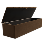 Sunrise Ottoman Storage Box - Mocca Plush Velvet
